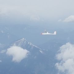 Flugwegposition um 08:37:54: Aufgenommen in der Nähe von Johnsbach, 8912 Johnsbach, Österreich in 3763 Meter